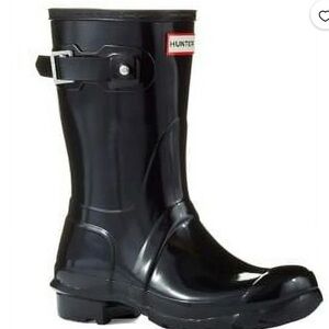 HUNTER Originally Gloss Black boot size 39 EUC